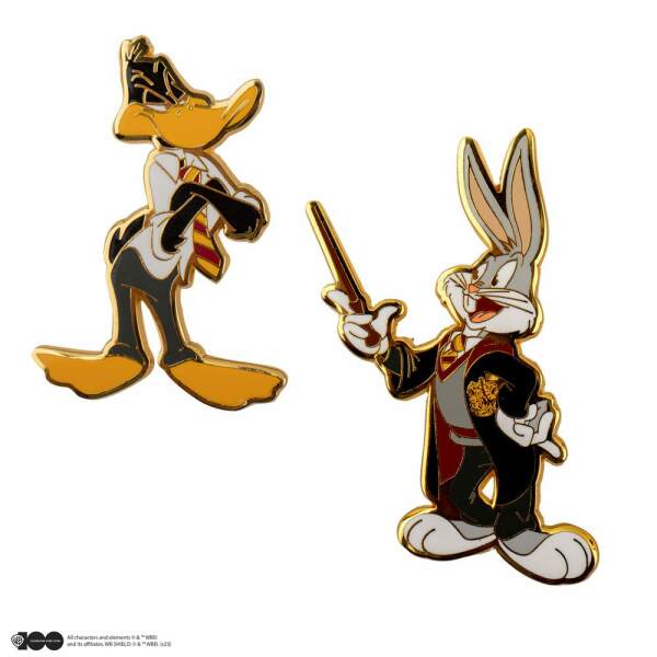 Looney Tunes Pack 2 Pin Chapas Bugs Bunny & Daffy Duck at Hogwarts - Collector4u.com