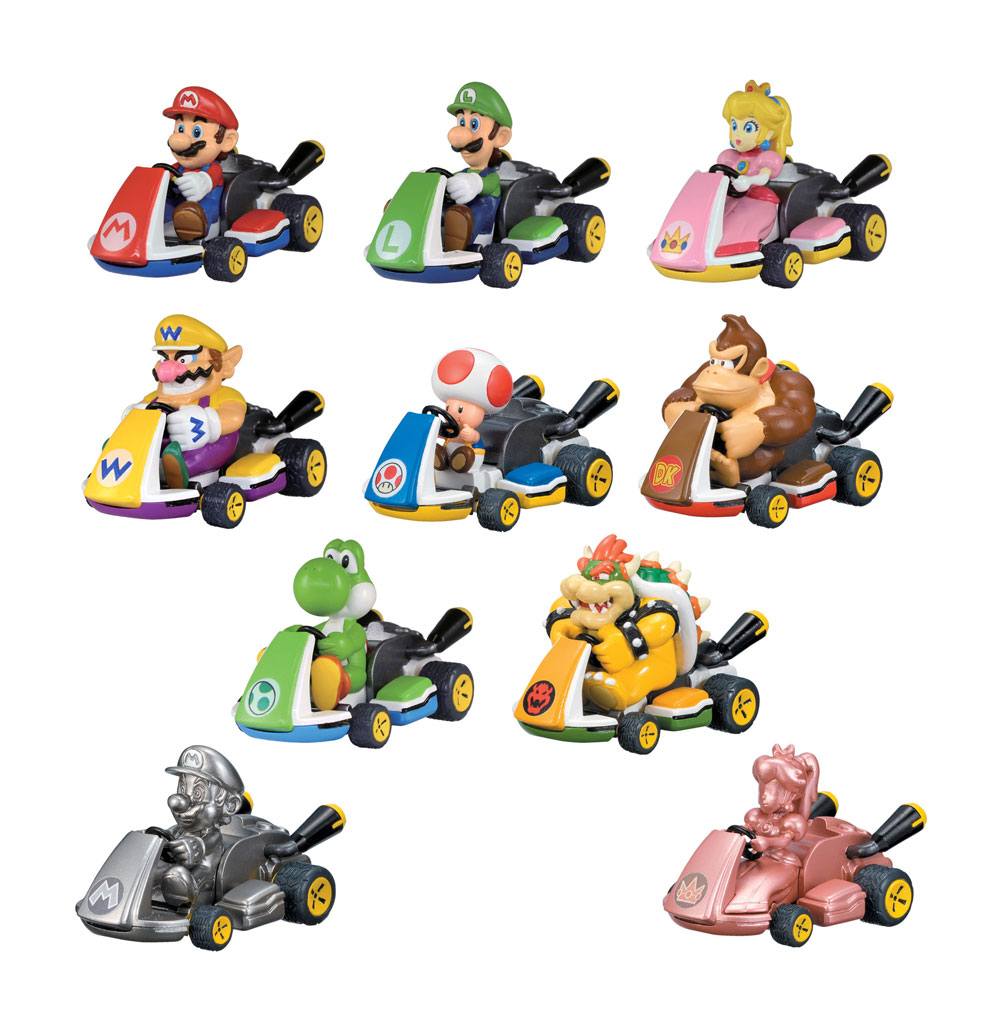 Mario Kart Coches de Cuerda Mystery Pack Expositor (12)
