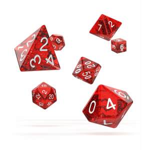 Oakie Doakie Dice Dados RPG-Set Speckled - Rojo (7) - Collector4U