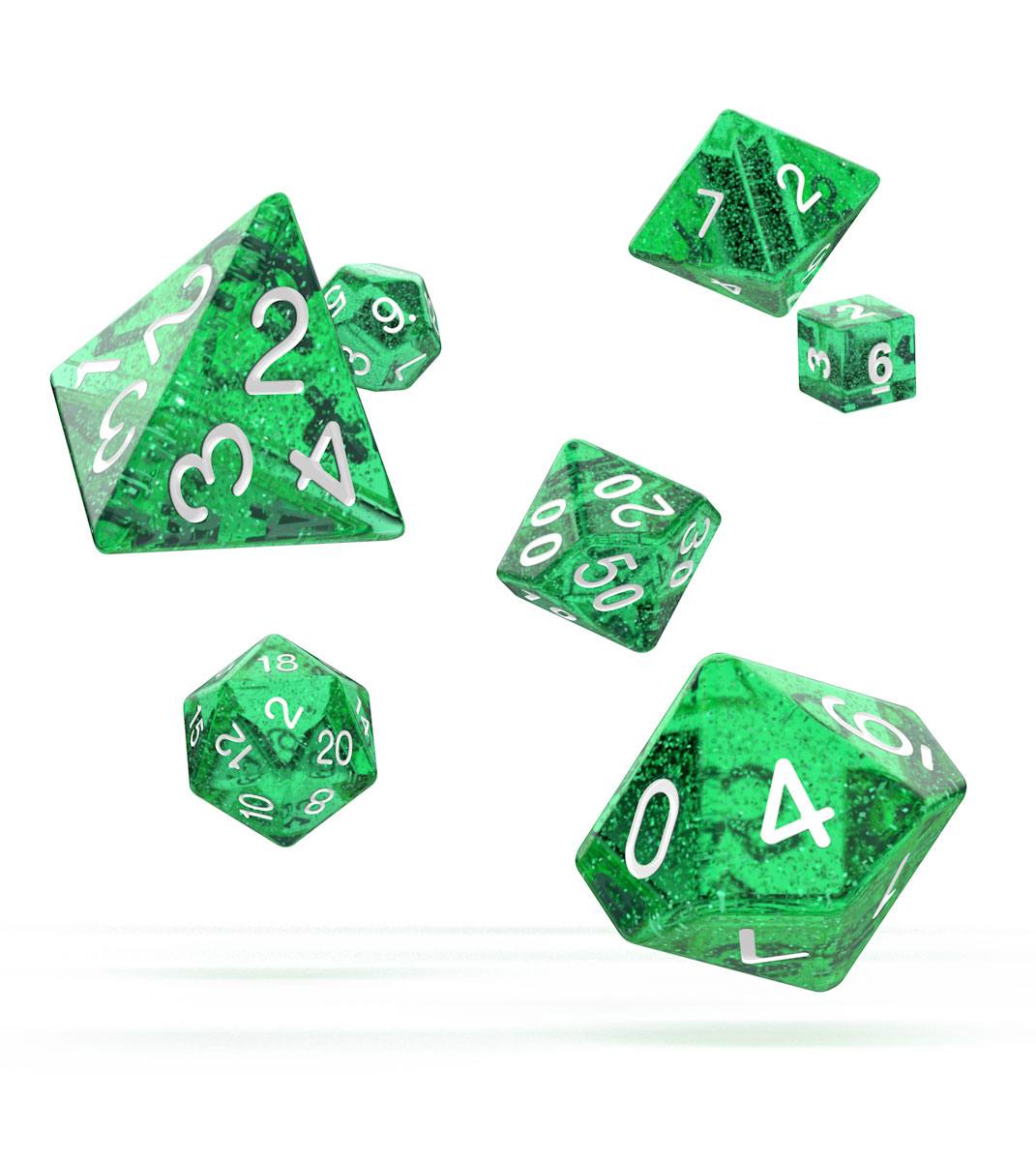 Oakie Doakie Dice Dados RPG-Set Speckled - Verde (7) - Collector4U
