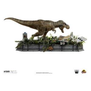 Parque Jurásico Estatua 1/20 Demi Art Scale T-Rex attacks Donald Gennaro 30 cm - Collector4u.com