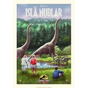 Parque Jurásico Litografia 30th Anniversary Edition Limited Isla Nublar Edition 42 x 30 cm - Collector4U.com