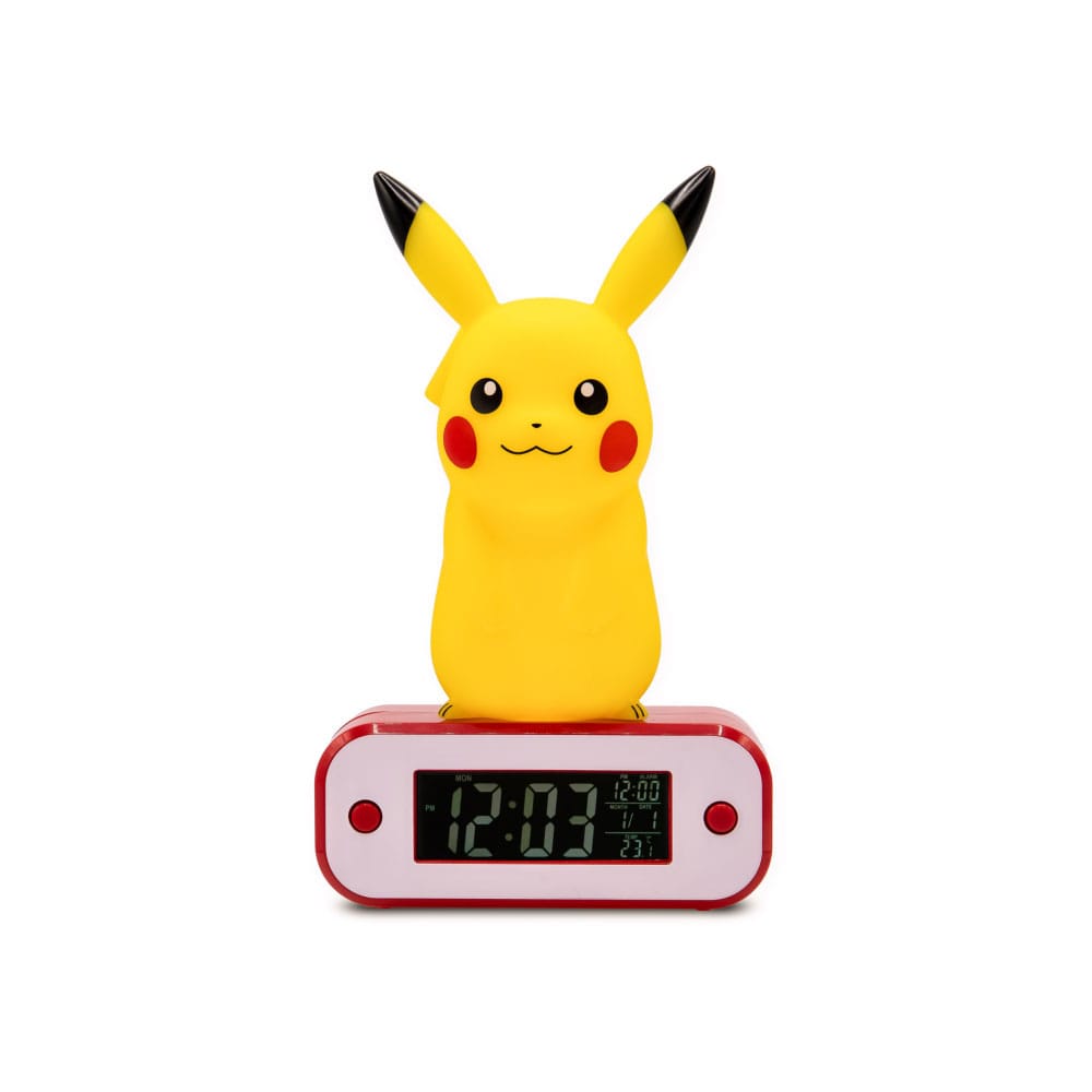 Pokémon despertador con luz Pikachu 18 cm
