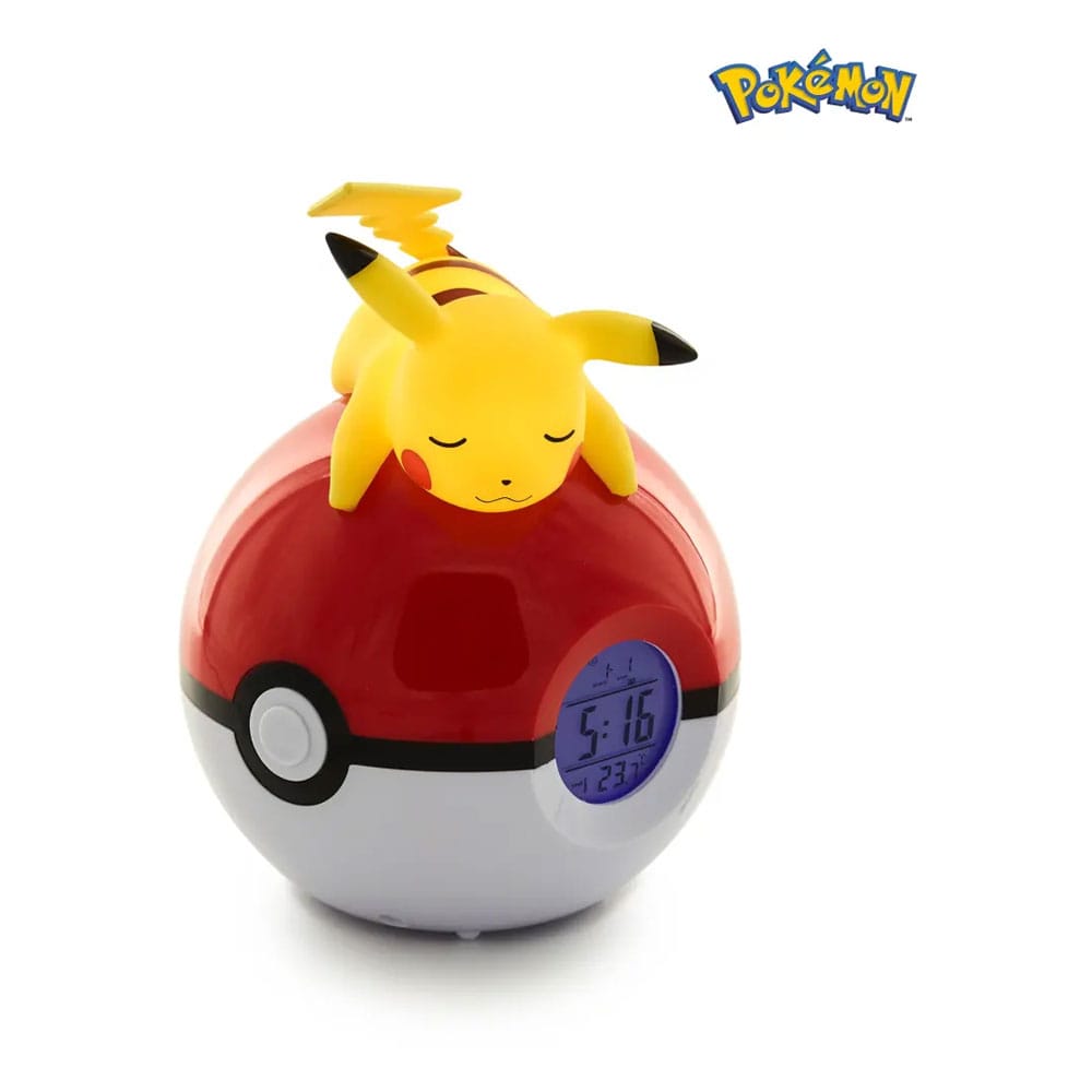 Pokémon despertador con luz Pokeball Pikachu 18 cm