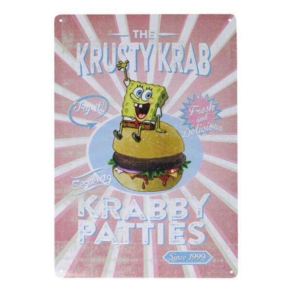 SpongeBob Placa de Chapa Krusty Krab - Collector4U.com