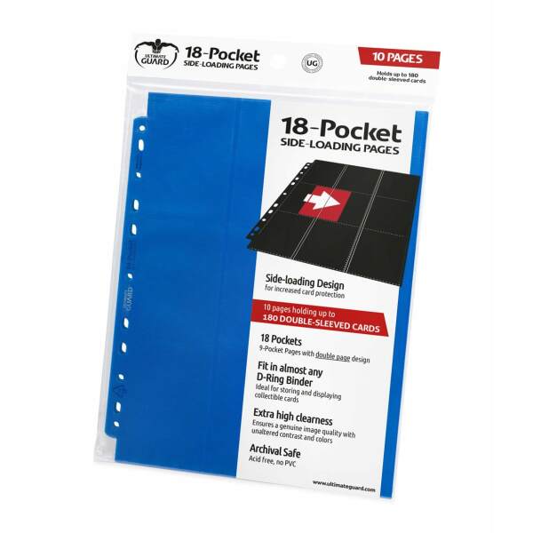 Ultimate Guard 18-Pocket Pages Side-Loading Azul (10) - Collector4U