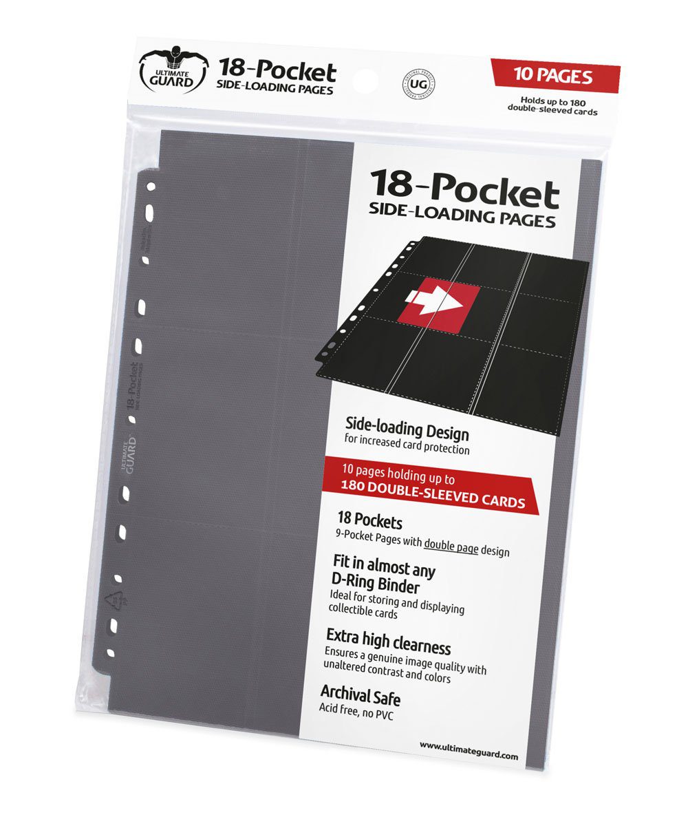 Ultimate Guard 18-Pocket Pages Side-Loading Gris (10) - Collector4U