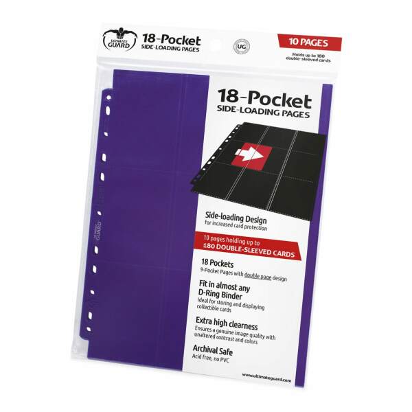 Ultimate Guard 18-Pocket Pages Side-Loading Violeta (10) - Collector4U