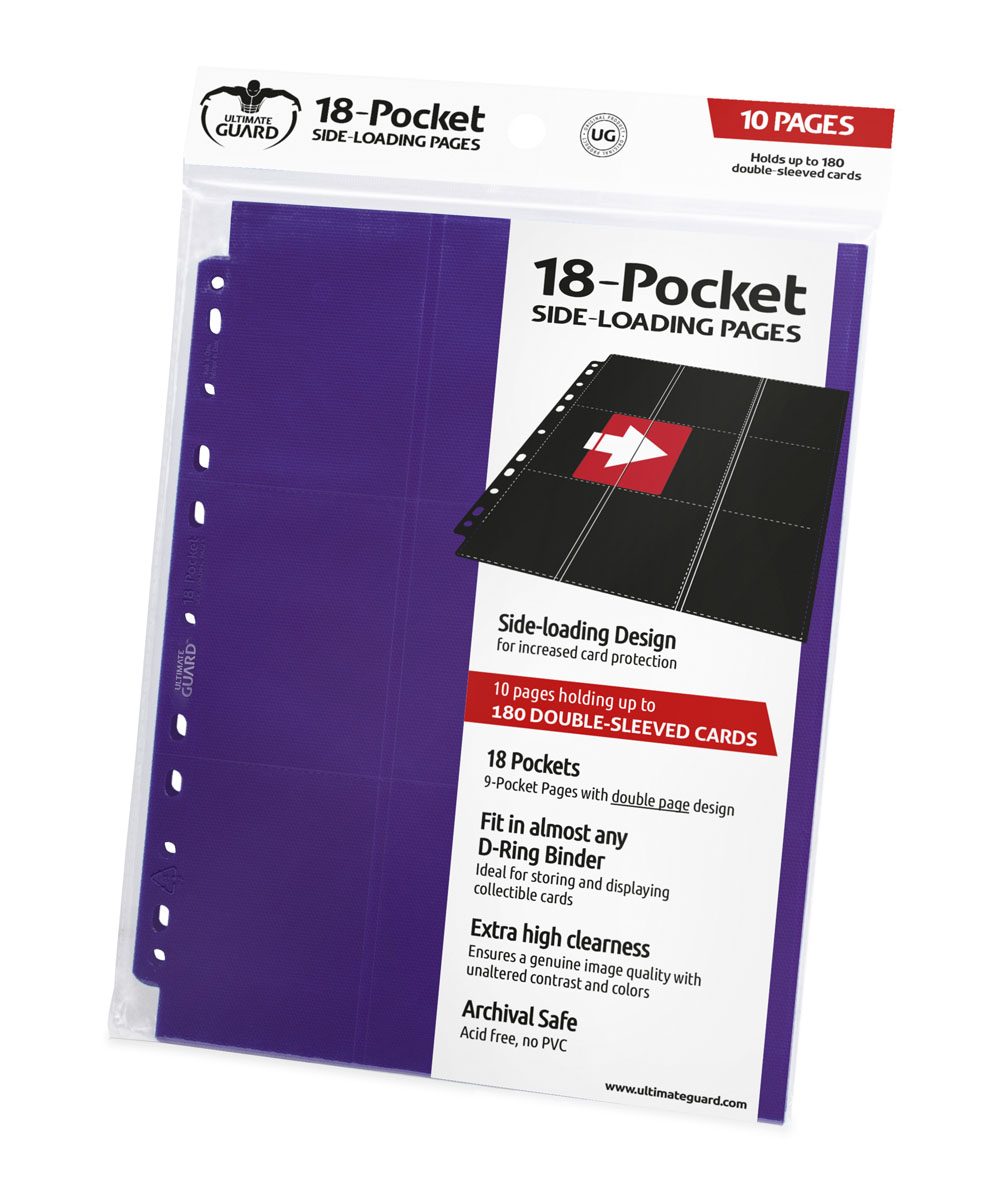 Ultimate Guard 18-Pocket Pages Side-Loading Violeta (10) - Collector4U