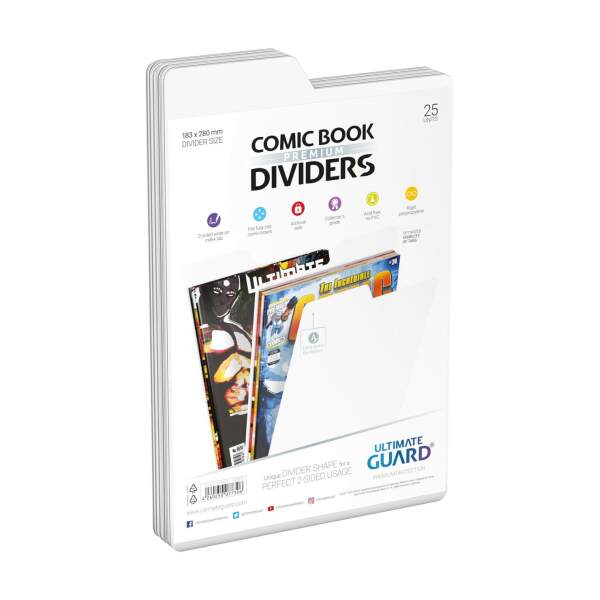 Ultimate Guard Premium Comic Book Dividers Separadores para Cómics Blanco (25) - Collector4U