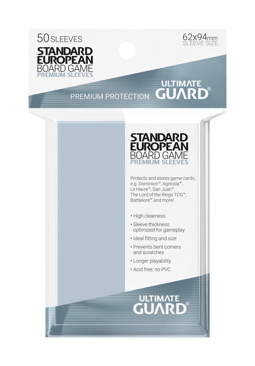 Ultimate Guard Premium Soft Sleeves Fundas de Cartas del Juego de Mesa Standard European (50) - Collector4U