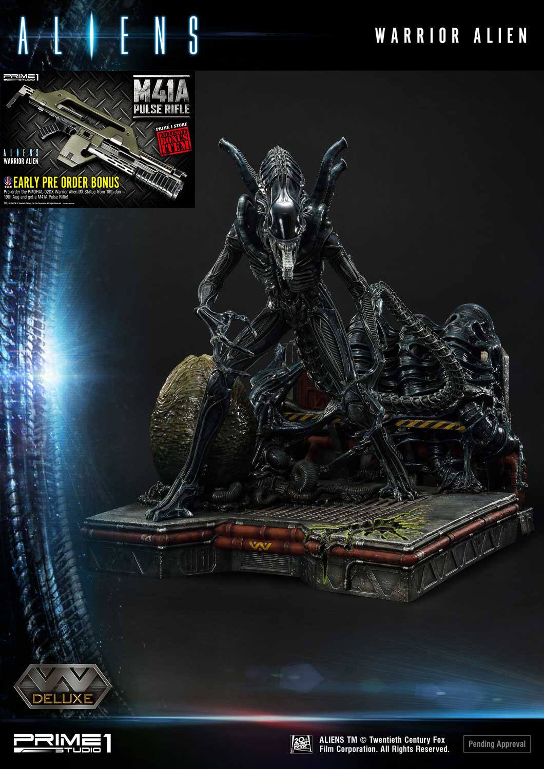 Aliens Premium Masterline Series Estatua Warrior Alien Deluxe Bonus Version 67 cm