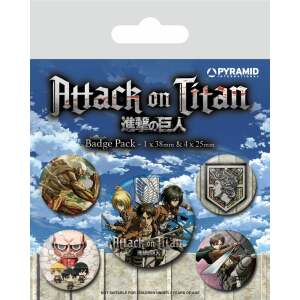 Attack on Titan Pack 5 Chapas Season 3 - Collector4U