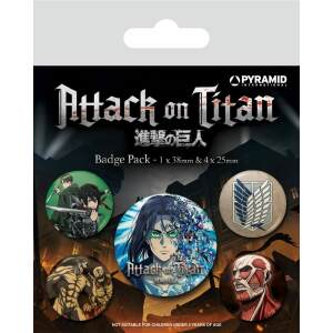 Attack on Titan Pack 5 Chapas Season 4 - Collector4U