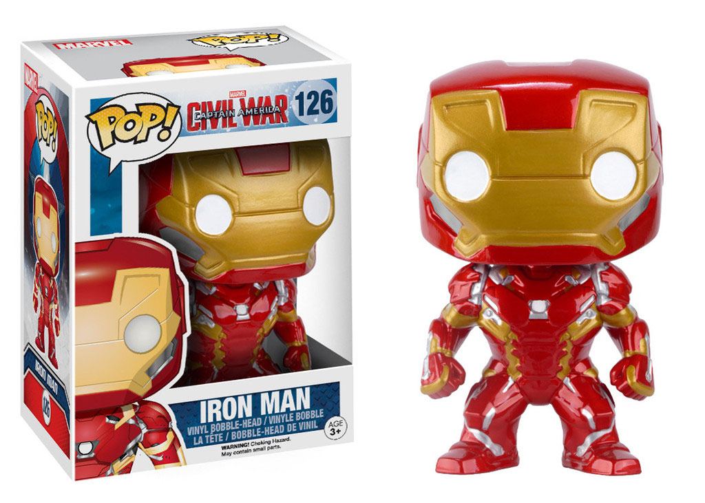 Captain America Civil War POP! Vinyl Cabezón Iron Man 10 cm - Collector4U
