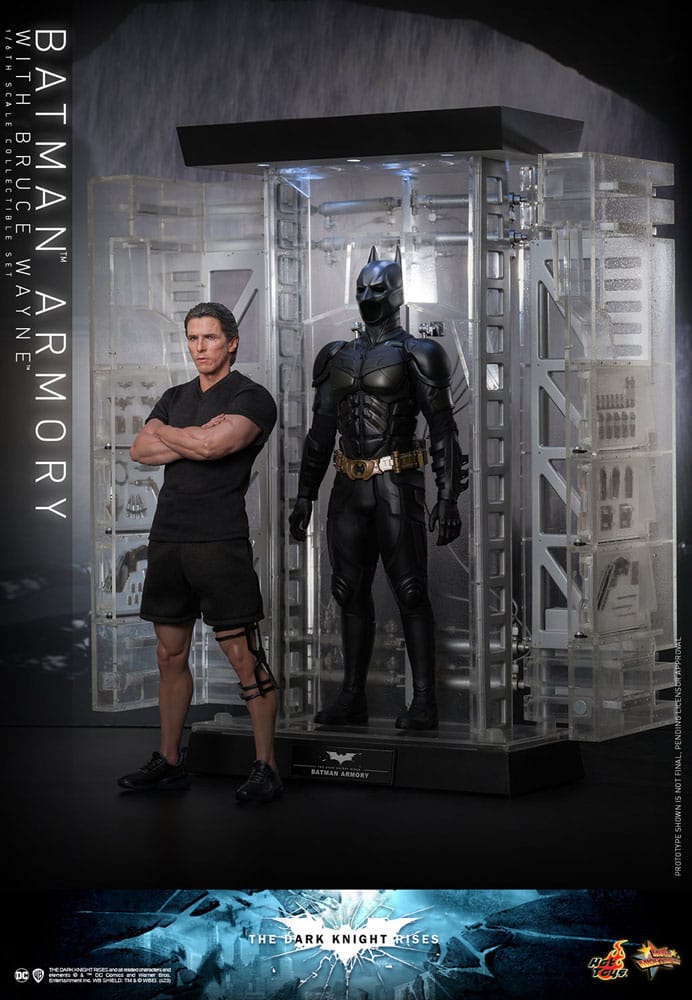 El caballero oscuro: La leyenda renace Figuras y Diorama Movie Masterpiece 1/6 Batman Armory with Bruce Wayne 30 cm