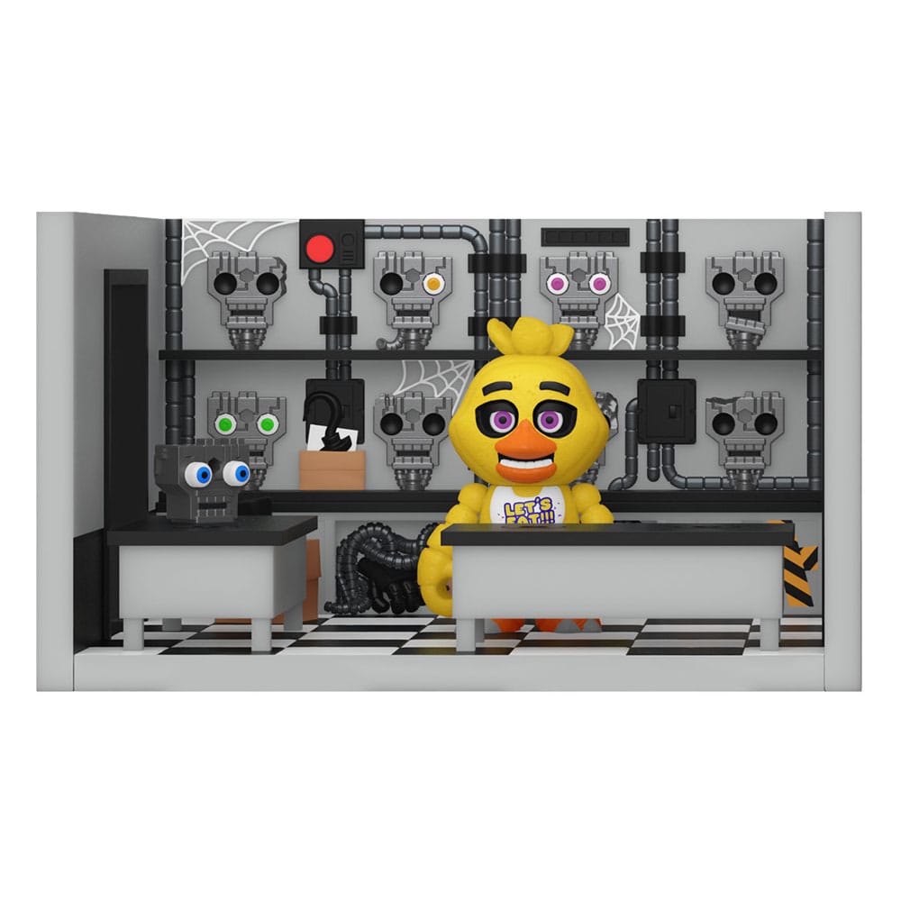 Five Nights at Freddy’s Playset con Figura Snap Storage Rm w/Chica 9 cm