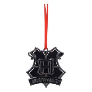 Harry Potter Decoración Árbol de Navidad Hogwarts Crest (Silver) 6 cm - Collector4U