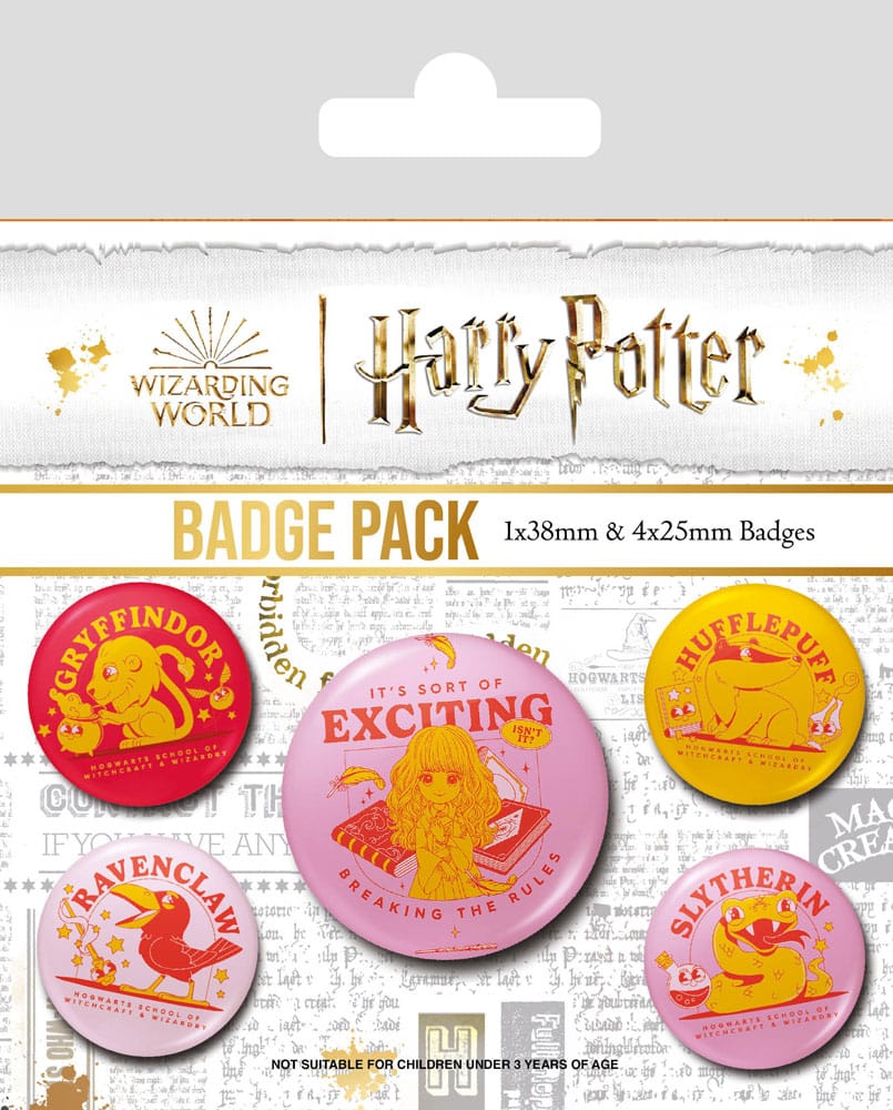 Harry Potter Pack 5 Chapas Witty Witchcraft