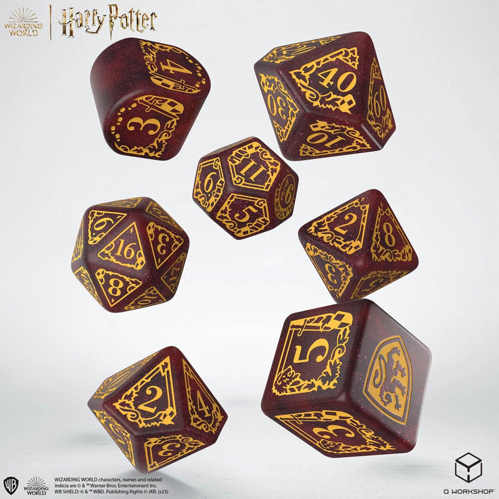 Harry Potter Pack de Dados Gryffindor Modern Dice Set – Red (7)
