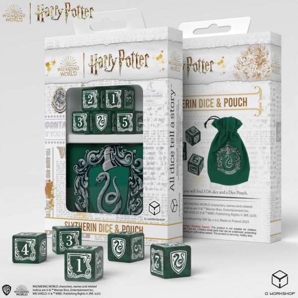 Harry Potter Pack de Dados Slytherin Dice & Pouch Set (5) - Collector4U