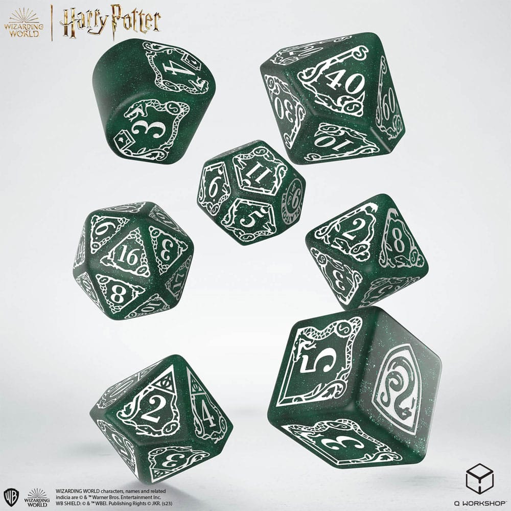 Harry Potter Pack de Dados Slytherin Modern Dice Set – Green (7)