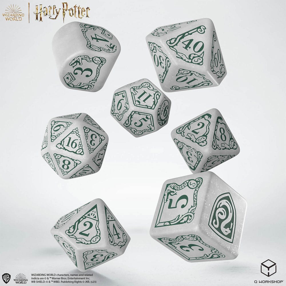 Harry Potter Pack de Dados Slytherin Modern Dice Set – White (7)