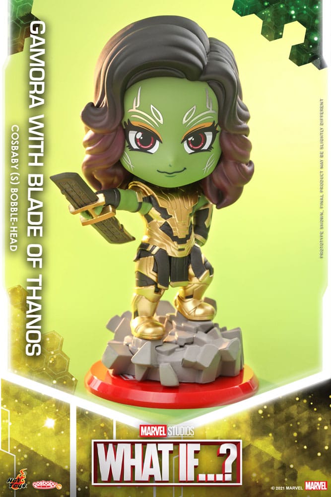 ¿Qué pasaría si…? Minifigura Cosbaby (S) Gamora (with Blade of Thanos) 10 cm