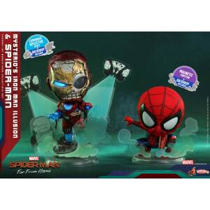 Spider-Man: lejos de casa Minifiguras Cosbaby (S) Mysterio's Iron Man Illusion & Spider-Man 10 cm - Collector4U