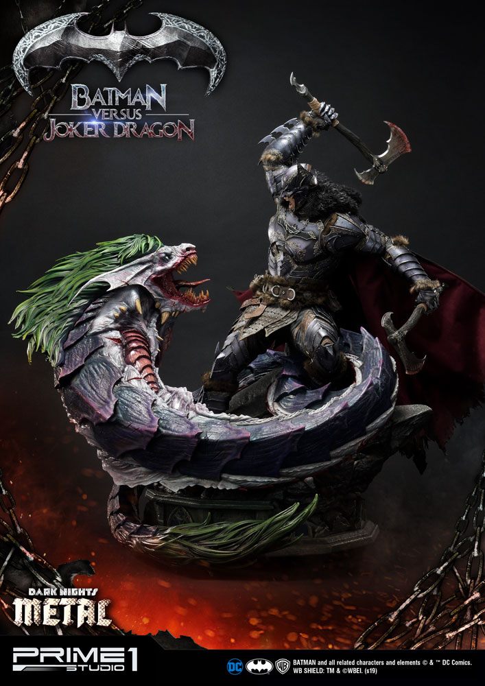 Dark Nights: Metal Estatua Batman Versus Joker Dragon 87 cm