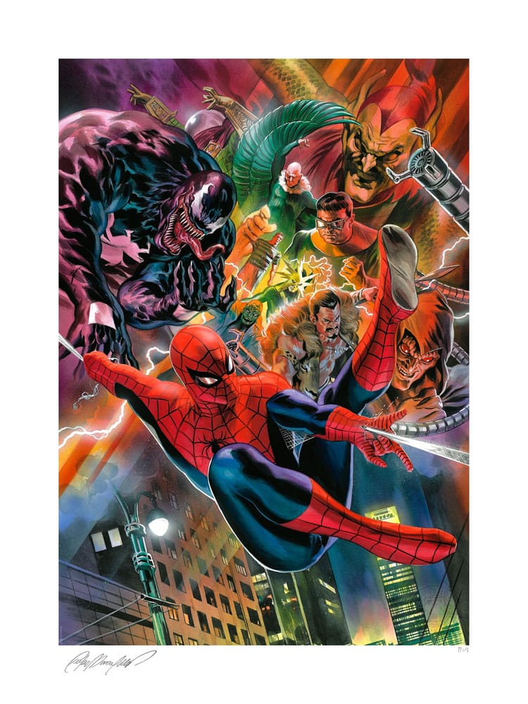 Marvel Litografia Spider-Man vs the Sinister Six 46 x 61 cm – sin marco