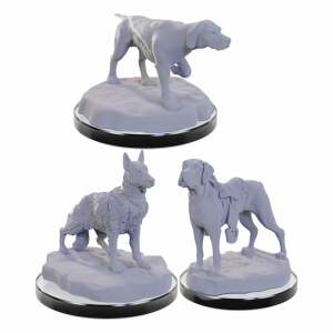 WizKids Deep Cuts Miniatures Pack de 3 Miniaturas sin pintar Dog Companions - Collector4U