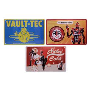 Fallout Set de 3 Placa de Chapa Brands - Collector4U