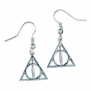 Harry Potter Pendientes Hogwarts Crest (bañado en plata)