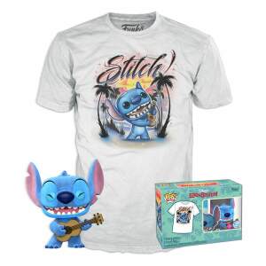 Lilo & Stitch POP! & Tee Set de Minifigura y Camiseta Ukelele Stitch (FL) talla XL - Collector4U