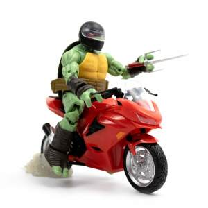 Tortugas Ninja Figura con Vehículo BST AXN Raphael con Moto (IDW Comics) 13 cm - Collector4U