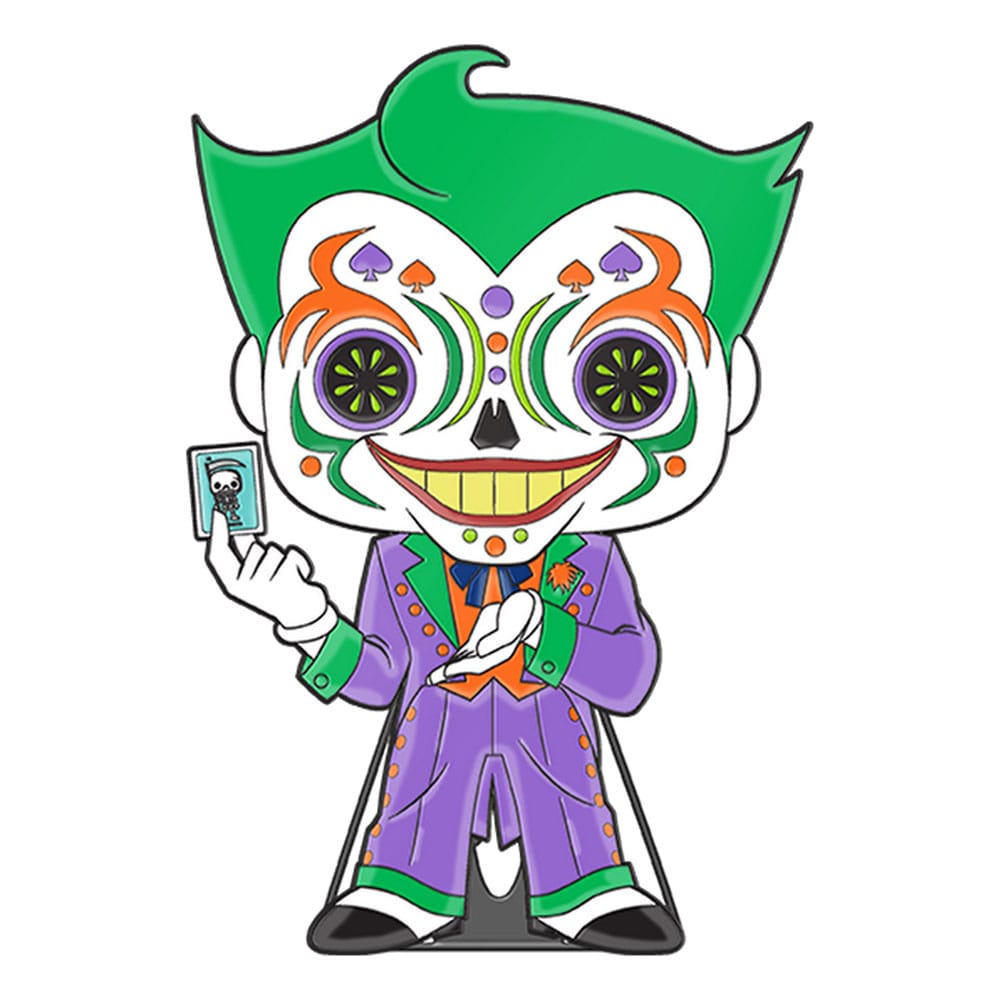 DC Comics DOTD Loungefly POP! Pin Chapa esmaltada Joker (Glow-in-the-Dark) 10 cm - Collector4U