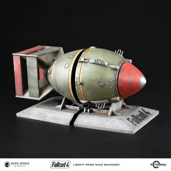 Fallout 4 Estatua PVC Liberty Prime Nuke Bomb Bookends 17 cm - Collector4U