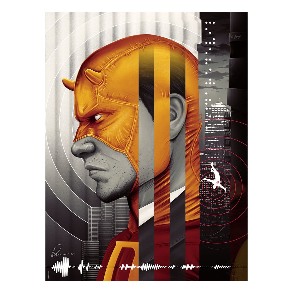 Marvel Litografia Daredevil: The Man Without Fear (Yellow Variant) 46 x 61 cm – sin marco