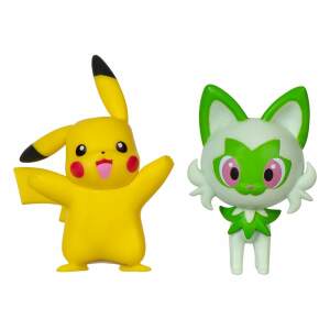 Pokémon Gen IX Pack de 2 Minifiguras Battle Figure Pack Pikachu & Sprigatito 5 cm - Collector4U