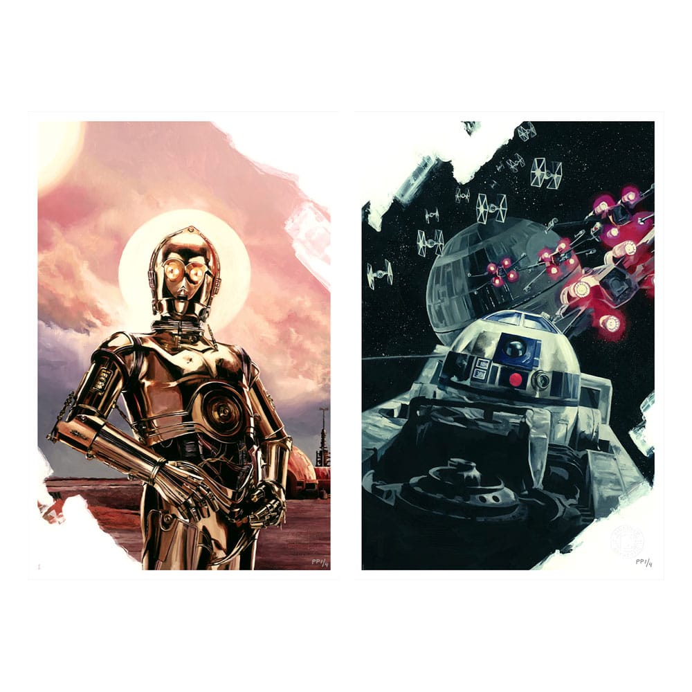 Star Wars Episode IV Litografias C-3PO & R2-D2 30 x 46 cm – sin marco