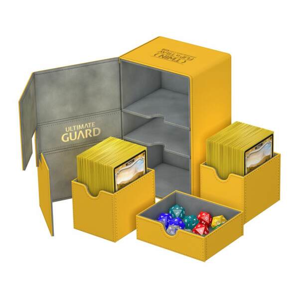Ultimate Guard Twin Flip´n´Tray Deck Case 160+ Caja de Cartas Tamaño Estándar XenoSkin Ámbar - Collector4U