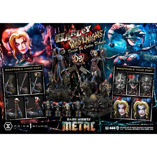 Dark Nights: Metal Estatua Museum Masterline Series 1/3 Harley Quinn Who Laughs Concept Design by Caelos D`anda Deluxe Bonus Version 78 cm - Collector4U