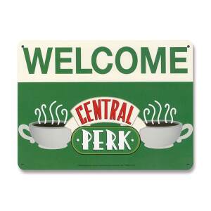 Friends Placa de Chapa Central Perk Welcome 15 x 21 cm - Collector4U