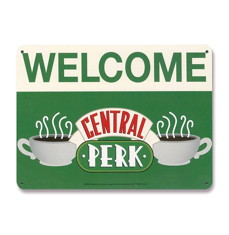 Friends Placa de Chapa Central Perk Welcome 15 x 21 cm