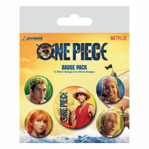 One Piece Pack 5 Chapas The Straw Hats - Collector4U