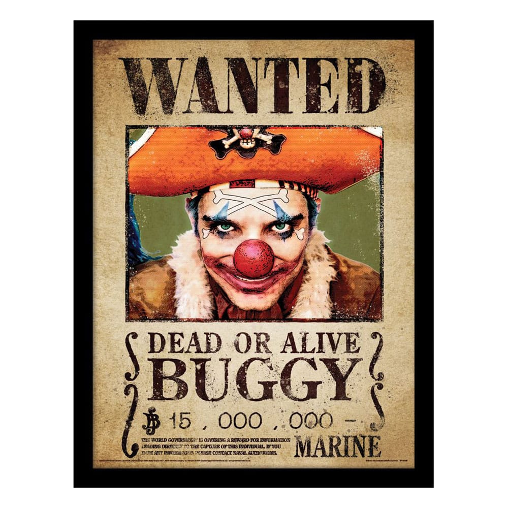 One Piece Póster Enmarcado Collector Print Buggy Wanted - Collector4U