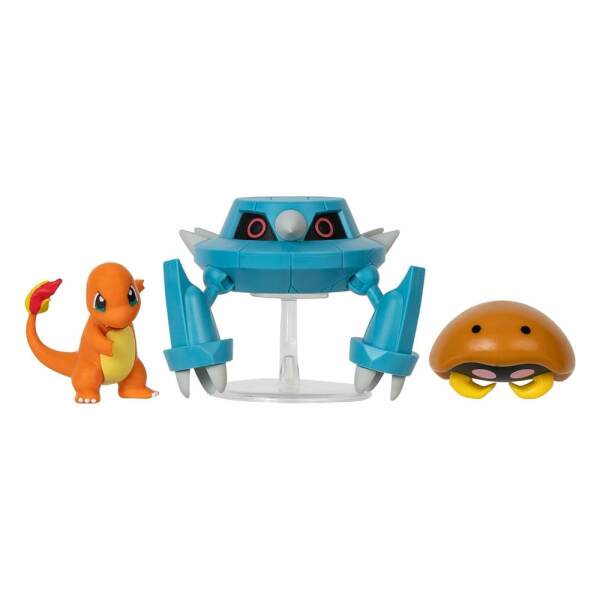 Pokémon Pack de 3 Figuras Battle Figure Set Kabuto, Charmander, Metang - Collector4U