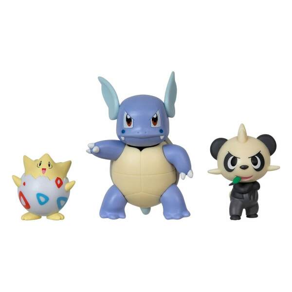 Pokémon Pack de 3 Figuras Battle Figure Set Togepi, Pancham, Wartortle - Collector4U