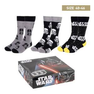 Star Wars Pack de 3 Pares de calcetines 40-46 - Collector4U